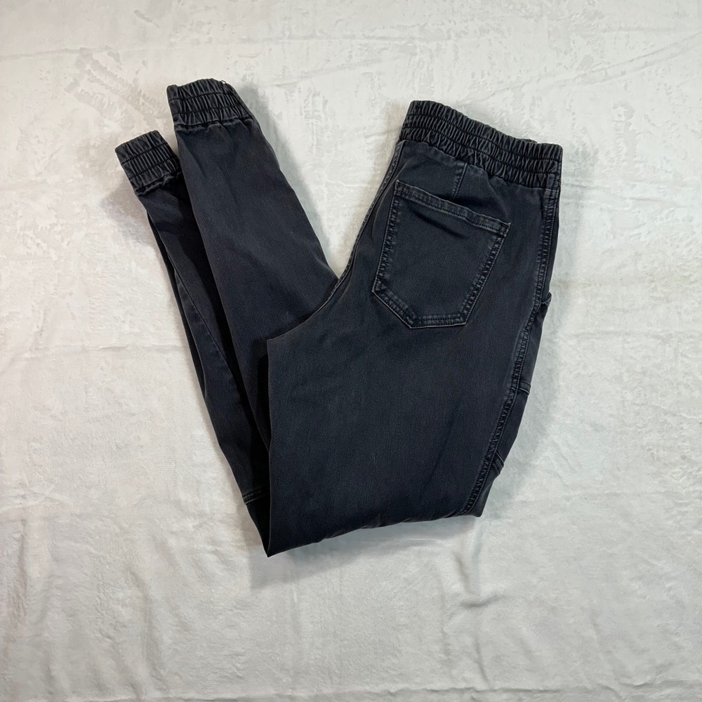 Spanx Moto Jogger Pants Medium Gray Faded Utility Elastic‎ Waist Womens